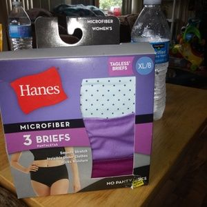 Hanes 3 Pack of Hipster Microfiber Panties Size XL